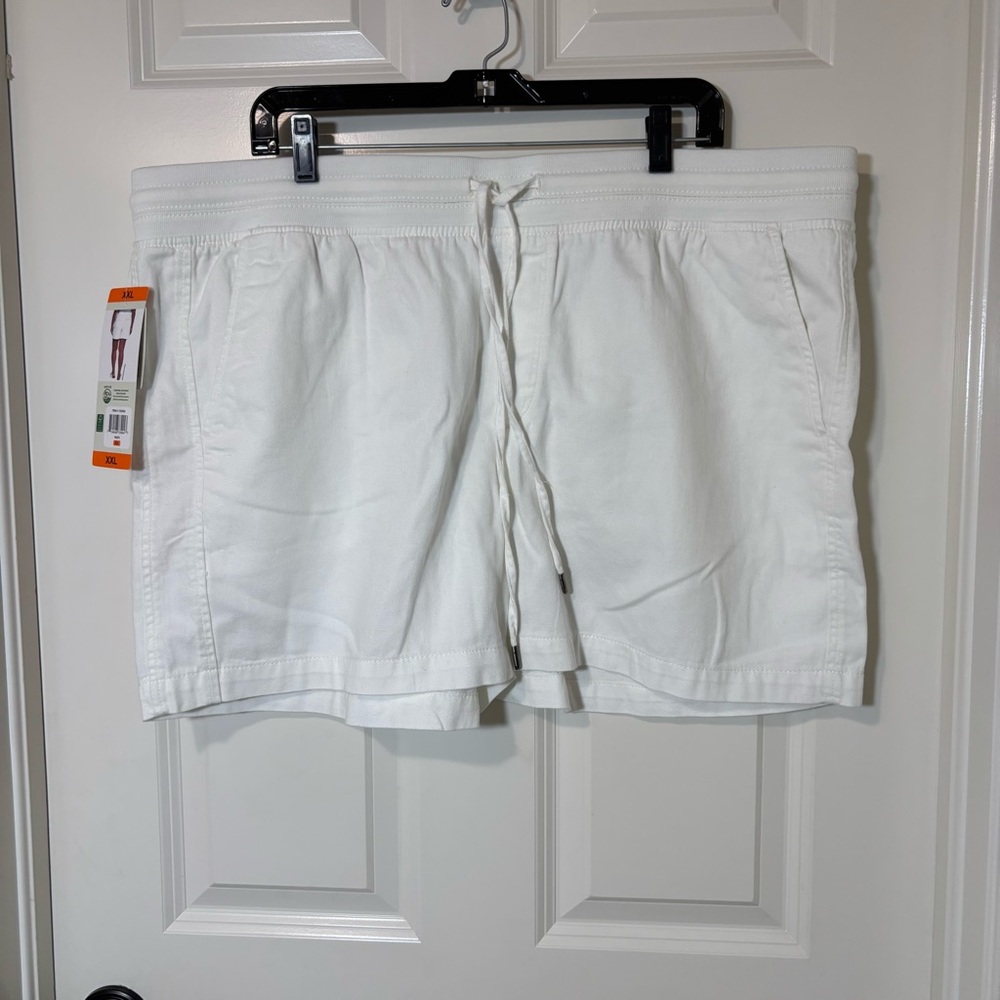 NWT Orvis Women's White Pull On Stretch Cotton Blend Shorts Size XXL